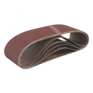 Lot de 5 bandes abrasives non perforées 533 x 76mm grain 60 Titan