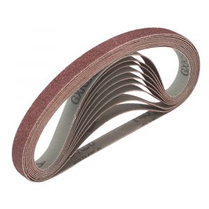 Lot de 10&nbsp;bandes abrasives non perfor&eacute;es 457&nbsp;x&nbsp;13mm grain&nbsp;40 Titan