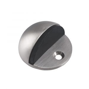 Butée de porte ovale Eclipse en acier inoxydable satiné