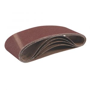 Lot de 5 bandes abrasives non perforées 610 x 100mm grain 40 Titan
