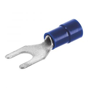 Cosses à fourche à sertir bleues isolées à œillet 10mm Klauke, lot de 100