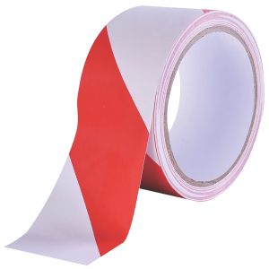 Ruban de signalisation Diall rouge / blanc 33m x 50mm