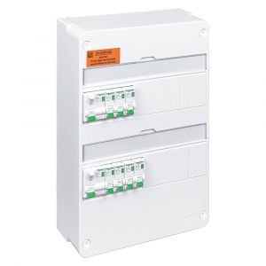 Tableau &eacute;lectrique pr&eacute;-&eacute;quip&eacute; haute int&eacute;grit&eacute; Schneider Electric R9H213SE24N, 7&nbsp;rang&eacute;es, 26&nbsp;modules