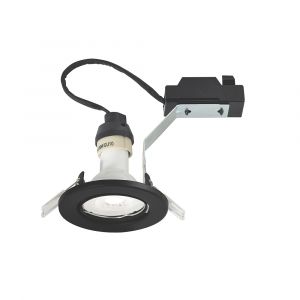 Lot de 10 spots &agrave; encastrer inclinables noirs LED Nordlux Canis 4000K &agrave; intensit&eacute; variable