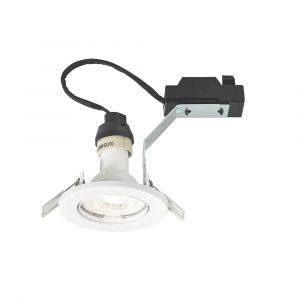Lot de 10 spots &agrave; encastrer inclinables blancs LED Nordlux Canis &agrave; intensit&eacute; variable 4000K 345lm