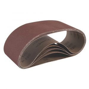 Lot de 5 bandes abrasives non perforées 610 x 100mm grain 120 Titan
