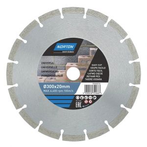 Disque diamant segment&eacute; b&eacute;ton/pierre 300 x 20mm Norton