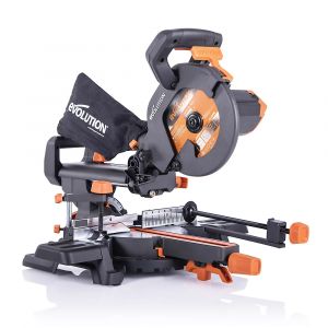 Scie à onglet radiale coulissante filaire 210mm 220-240V Evolution R210SMS+ 1500W