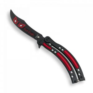 Couteau papillon RED EAGLE 02197 rouge/noir