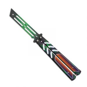 Couteau papillon d'entrainement 02260 d&eacute;cor 3D