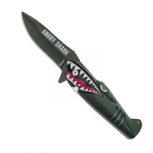 Couteau pliant Albainox ANGRY SHARK AVION lame 8.5 cm