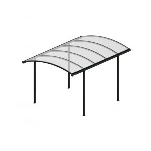 Carport SUNCAR aluminium 2100mmx3000mmx5000mm gris 7016STR