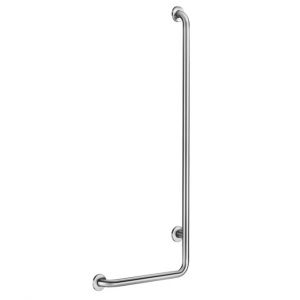 Barre de maintien en L Diam 32, H. 1150 mm à gauche Inox poli satiné Delabie