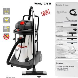 Aspirateur eau et poussières 2 moteurs 2000W 78 l./ WINDY 278 PF Lavor