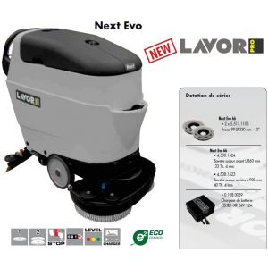 Pro - Autolaveuse autotractée 660 / 900 mm 2640 m²/h 24V sans batteries - Next Evo 66BTA Lavor