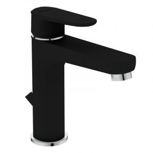 Ideal Standard - Mitigeur lavabo Ch3 bec fixe avec tirette et vidage polypropylène H 176 mm noir - Kheops New Ideal standard