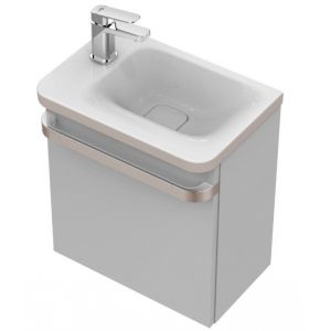 Ideal Standard - Meuble sous lave-mains gauche voile de gris brillant - TONIC II Ideal standard