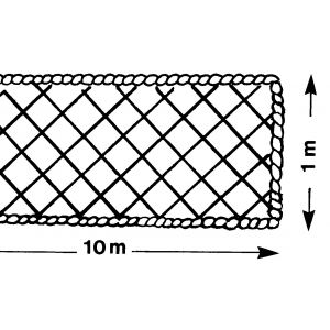 Filet périphérique 1m x 10 m avec ralingue Ø 8 mm P6227 Altrad