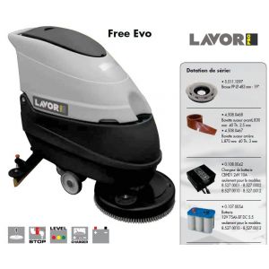 Pro - Autolaveuse traction mécanique 800 mm 24V 75Ah avec chargeur et batteries - Free Evo 50B Lavor