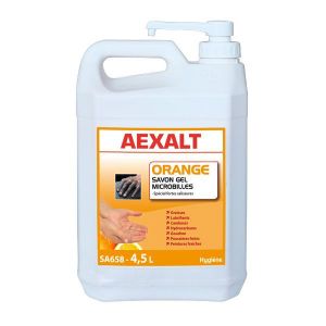 Gel mains microbilles spécial fortes salissures 4,5 L ORANGE Aexalt