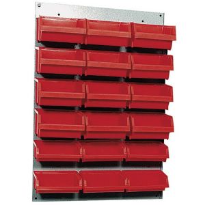 Panneau mural perforé L40 x H60cm et 18 boites de rangements Kupper