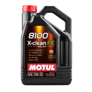 MOTUL - Huile pour moteur  5W30 5 litres (C2/C3, 8100 X-CLEAN) - R&eacute;f. 112781