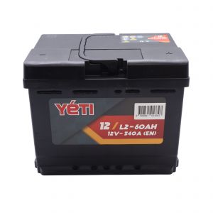 YETI - Batterie voiture n°12 L2 60AH 540A - Réf. YETIL260