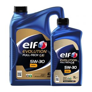 ELF - Huile moteur essence/diesel 5W30  (C4, evolution full tech fe) 5+1 litres - R&eacute;f. 214470