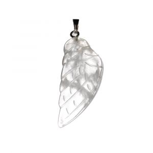 Pendentif Cristal de Roche - Aile d'Ange