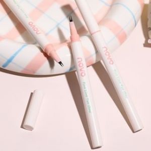 NOVO - Two Claw Eyeliner / Lower Eyelashes Pen - 2 Colours 01# Black - 0.6ml