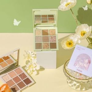 NOVO - British Afternoon Tea Series 9 Colours Eyeshadow Palette 03# Caramel Milk Tea - 9g