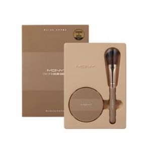MACQUEEN - Fake Up 3 Color Shading & Brush Set- 3 Types Beige Brown
