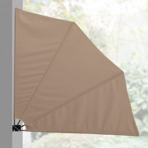 Parasol Mural Ragusa Protection du Soleil Polyester Beige 160 x 160cm [casa.pro]