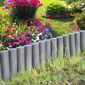 Kit de 20 Palissades Espot gris foncé 540 cm [casa.pro]