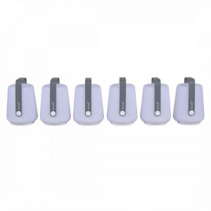 LOT DE 6 LAMPES H.12 CM AVEC PACK RECHARGE