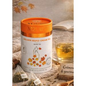 Th&eacute; noir &agrave; la cr&egrave;me d'&eacute;rable dor&eacute;e