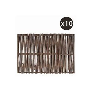 Barrière noisetier L.180 x H.120cm - tressage vertical - Lot de 10