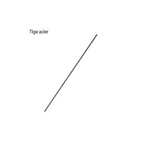 Tige acier 50 cm - Rallonge guide de taille pour buis