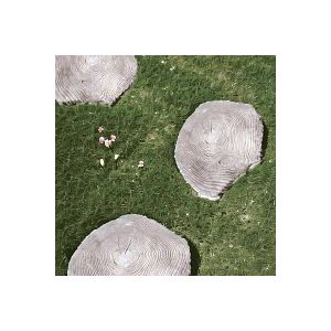 Pas japonais en pierre imitation rondin de bois - lot de 9