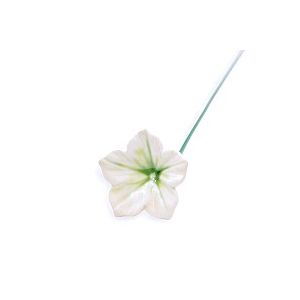 Mirabilis Belle-de-nuit blanche - Fleur en c&eacute;ramique sur tige &agrave; planter