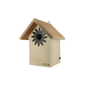 Nichoir pour m&eacute;sange charbonni&egrave;re en bois, trou d'envol 34mm - H.31cm