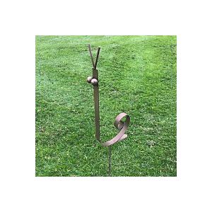 Escargot en m&eacute;tal rouill&eacute; - D&eacute;coration de jardin L.41 x H.47cm