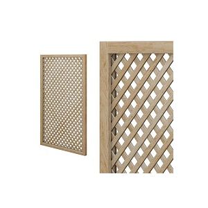 Treillis renforcé en bois maille losange 30mm 1m x 1,5m - Bois naturel