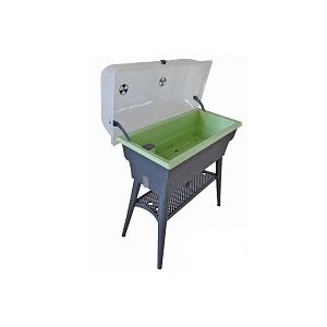 Potager sur pieds avec cloche &agrave; semis Calipso COMBI 40L - Tilleul