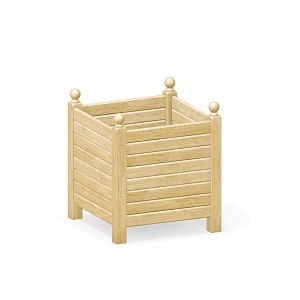 Bac à oranger en bois de châtaignier 250L BOIS LASURÉ - 70cm x 70cm