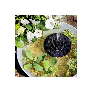 Fontaine solaire, pompe pour bassin - 4 jets d'eau diff&eacute;rents - D.16 cm