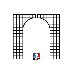 Baies en bois ensemble droite et gauche - noir - 1m x 1.98m
