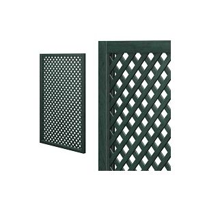 Treillis renforcé en bois maille losange 30mm 1m x 1,5m - Vert