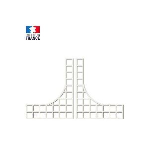 Contreforts arc boutants en bois ensemble droite et gauche - blanc - 1m x h. 1.28m