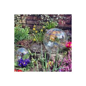 Boule flottante pour bassin, en verre iris&eacute;e